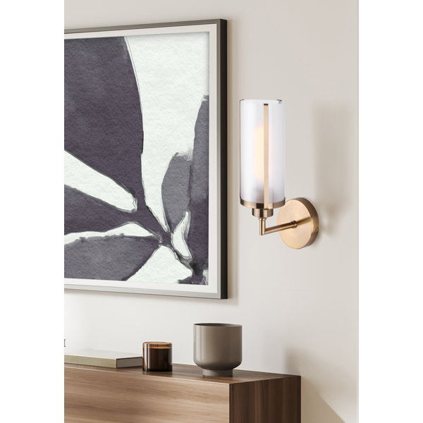 Mercer Hindmarch In Light Gold Sconce With Frosted Glass